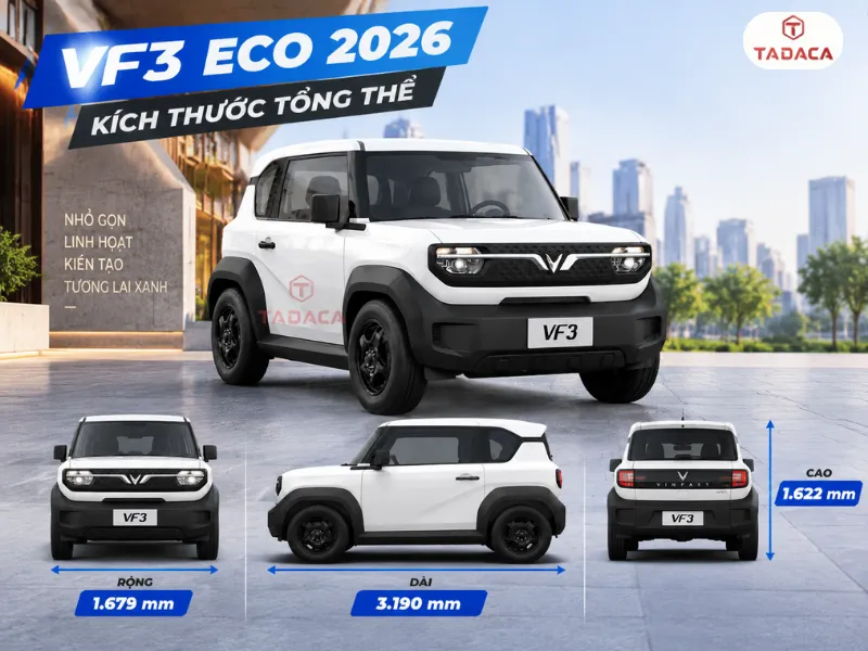 Kích thước phù hợp điều kiện đô thị