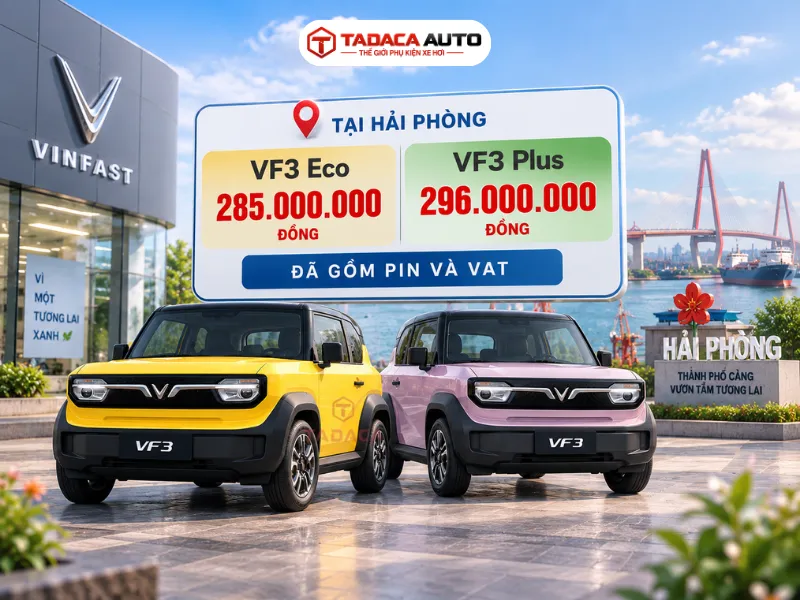 Giá niêm yết VF3 Eco và VF3 Plus tại hải phòng