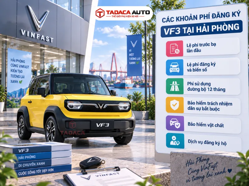 Các khoản phí đăng ký VF3 tại Hải Phòng