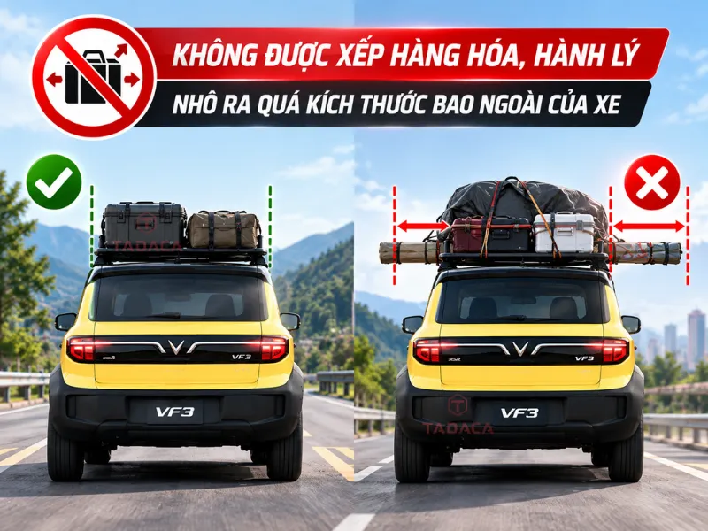 Ưu tiên giá nóc có kích thước cân đối với VF 3