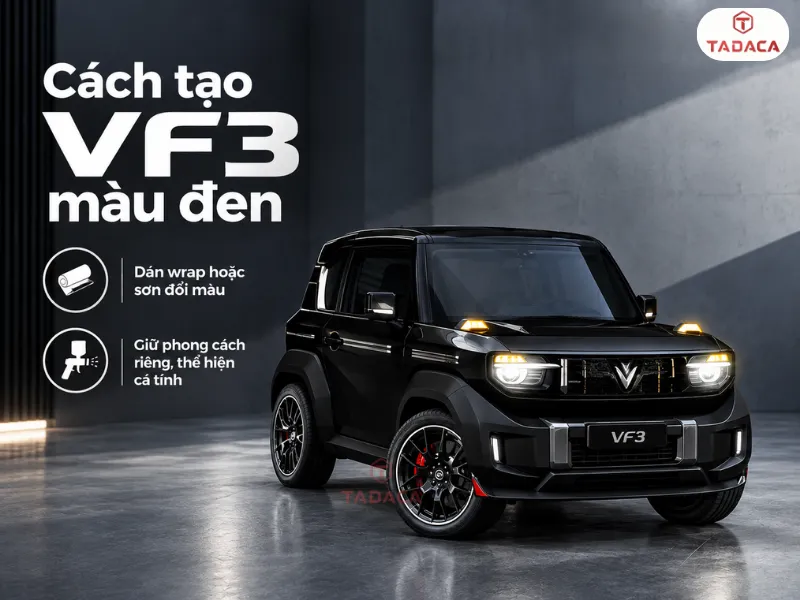 VF3 màu đen hiện chưa có ngoại thất Jet Black chính hãng