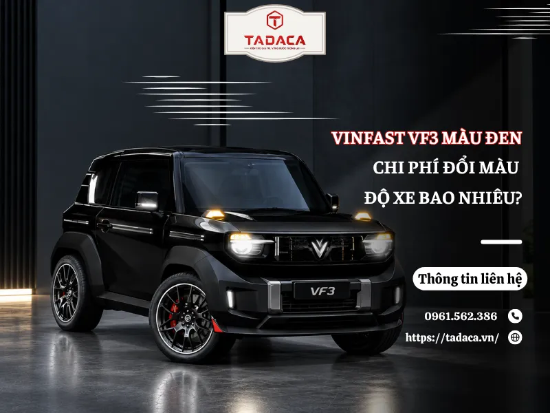VinFast VF3 Màu Đen Cá Tính Với Chi Phí Đổi Màu Và Độ Xe