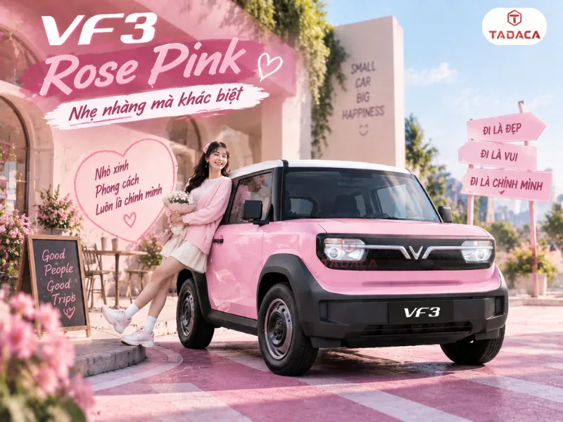 VF3 hồng phấn Rose Pink mang phong cách nhẹ nhàng