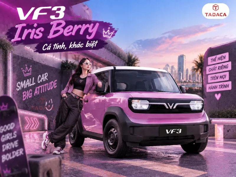 VF3 hồng tím Iris Berry cá tính hơn