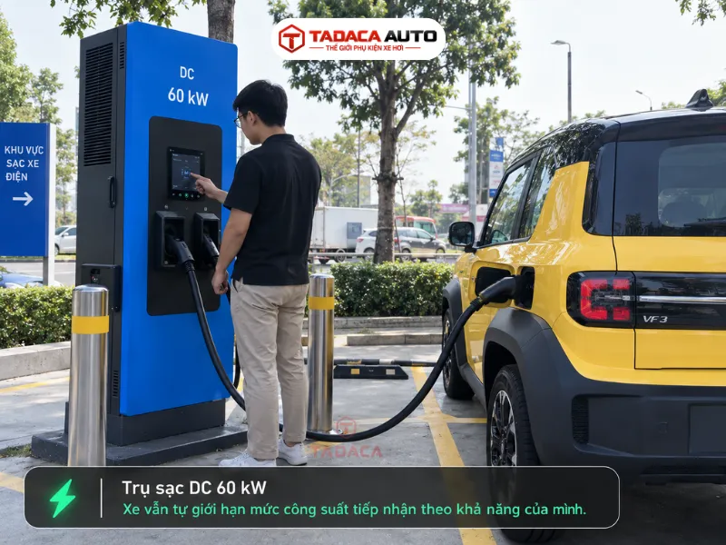 Trụ DC 60 kW và 80 kW vẫn sử dụng bình thường