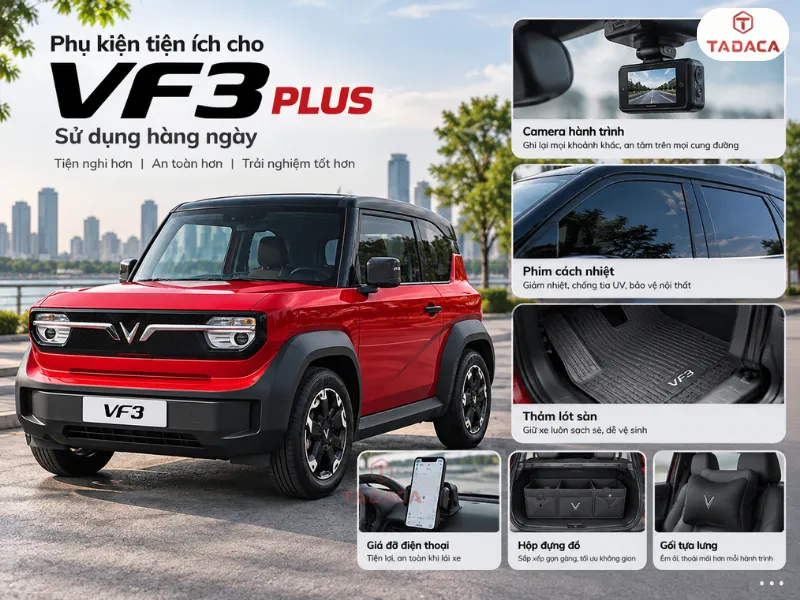 Phụ kiện tiện ích cho VF3 Plus sử dụng hàng ngày