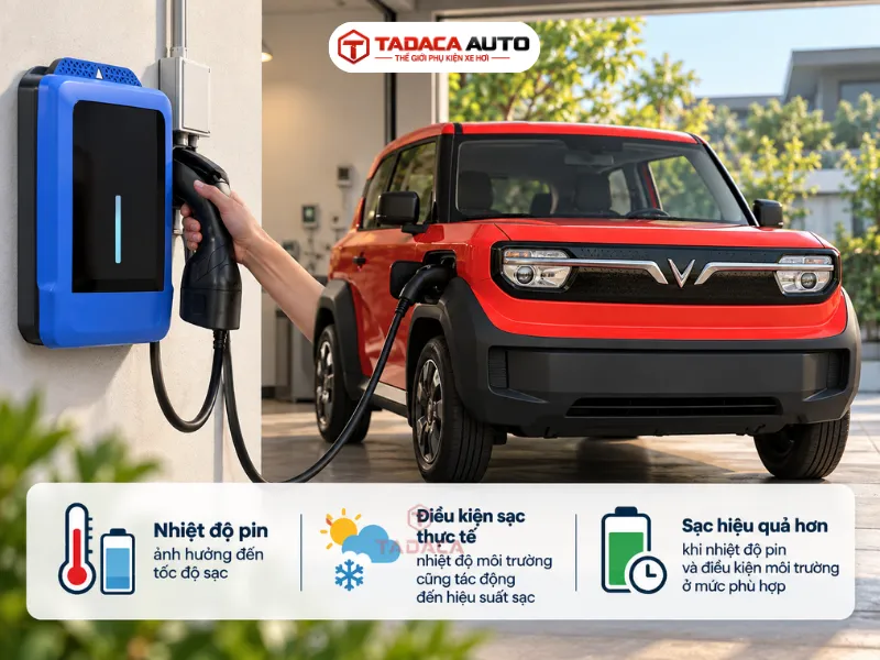 Nhiệt độ pin và điều kiện sạc thực tế