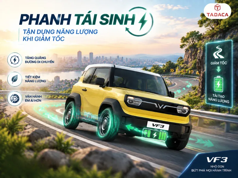 Phanh tái sinh hỗ trợ tận dụng năng lượng khi giảm tốc