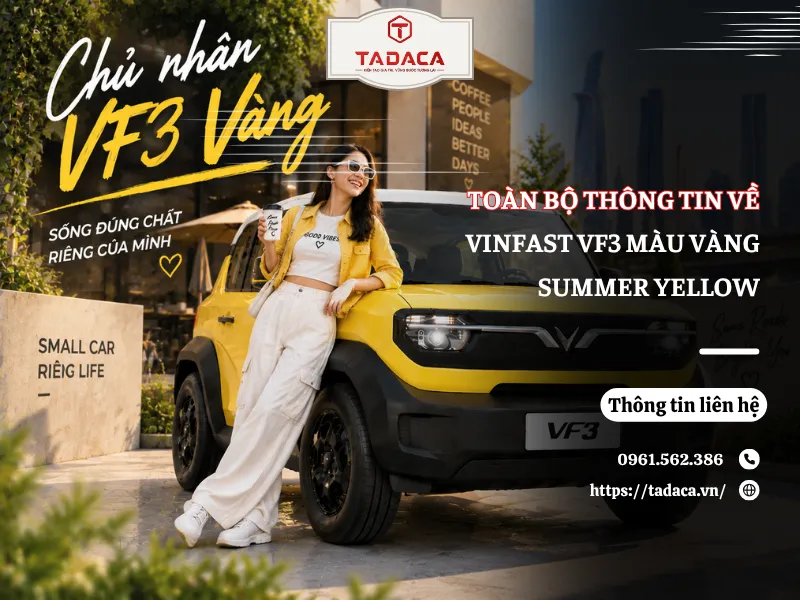 Giải Đáp Bí Ẩn Về Xe VinFast VF3 Vàng Summer Yellow