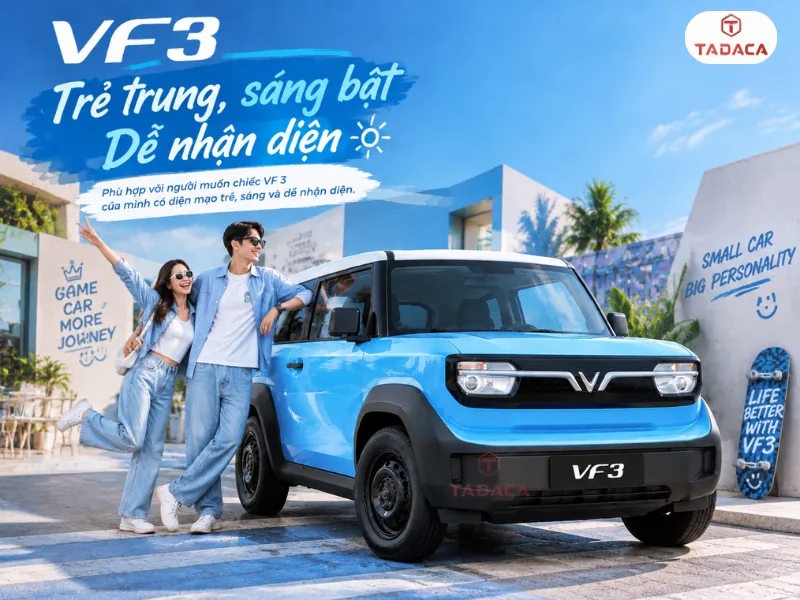VF3 xanh dương phù hợp với phong cách nào?