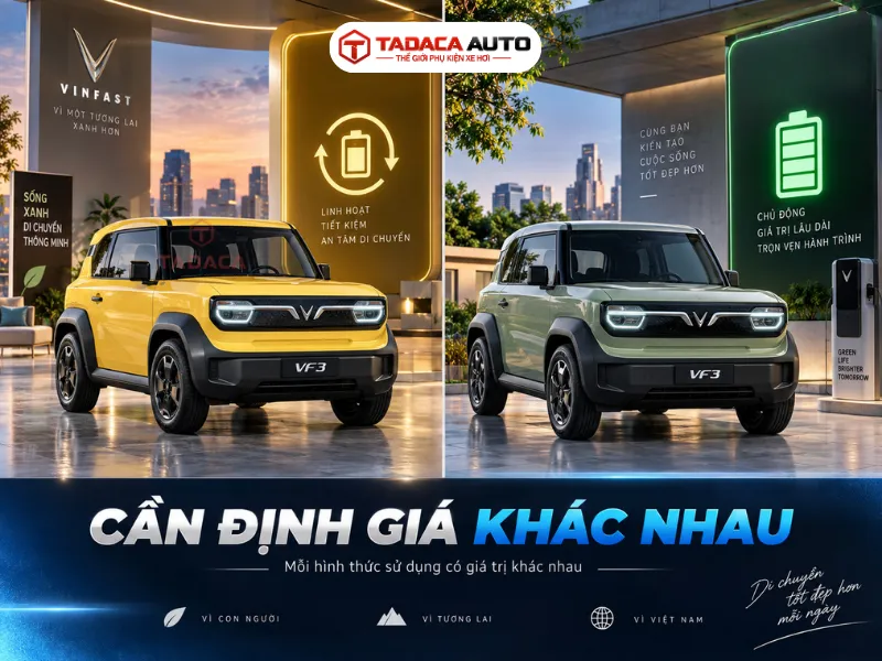 VF3 thuê pin và VF3 sở hữu pin cần định giá khác nhau