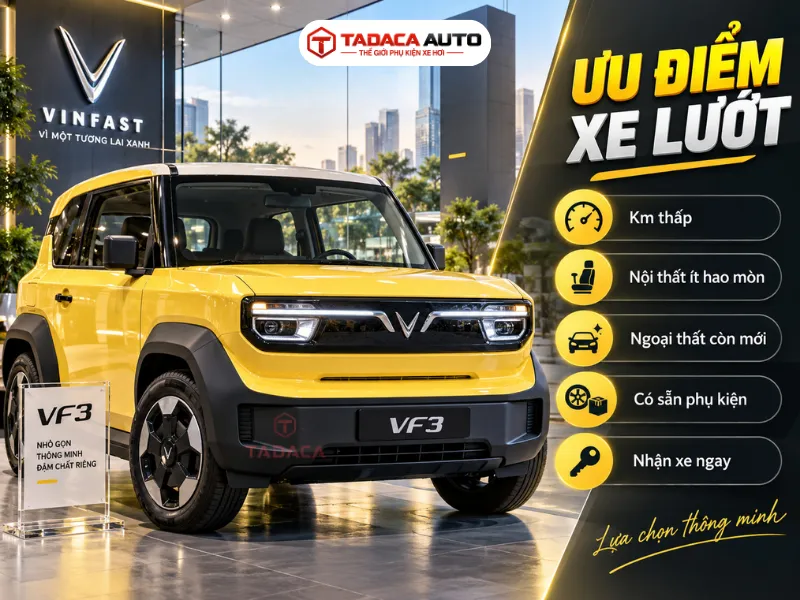 Một số ưu điểm thường gặp ở xe vf3 lướt