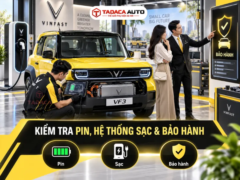 Kiểm tra pin, hệ thống sạc và bảo hành