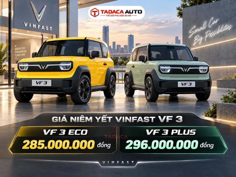 Giá niêm yết VinFast VF 3 Eco và VF 3 Plus