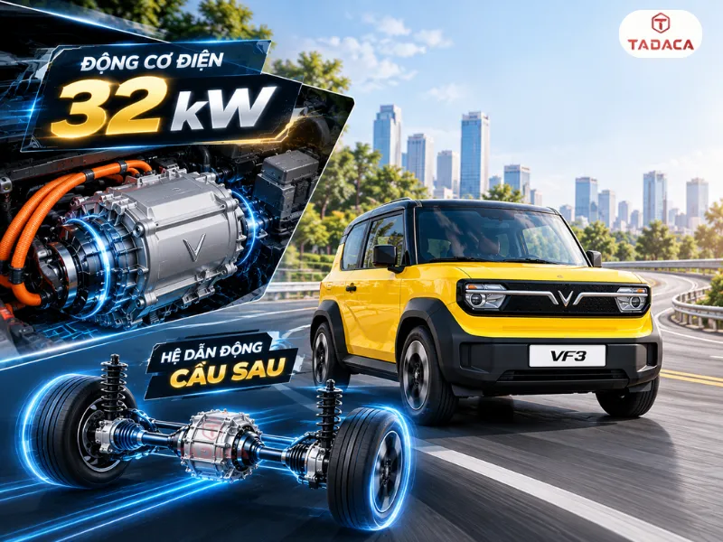 Động cơ điện 32 kW và hệ dẫn động cầu sau