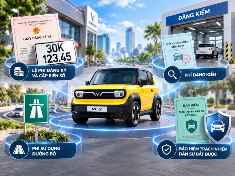 Các khoản cần chuẩn bị khi mua xe VF3