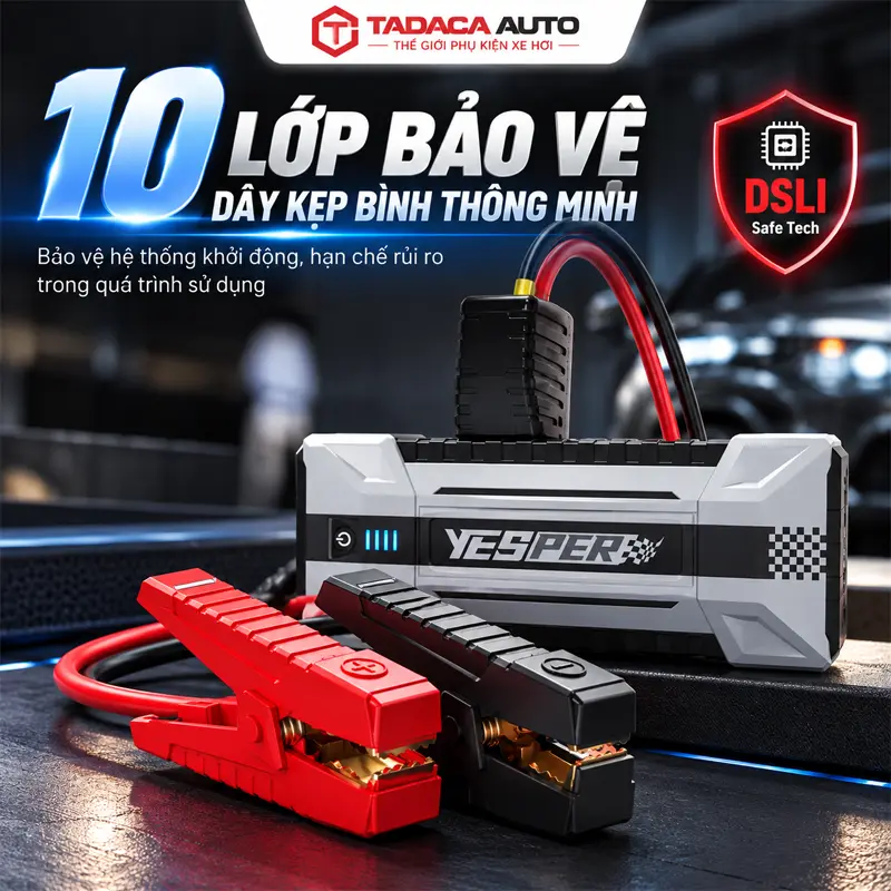 Dây kẹp bình thông minh, hỗ trợ hạn chế rủi ro đấu nhầm cực