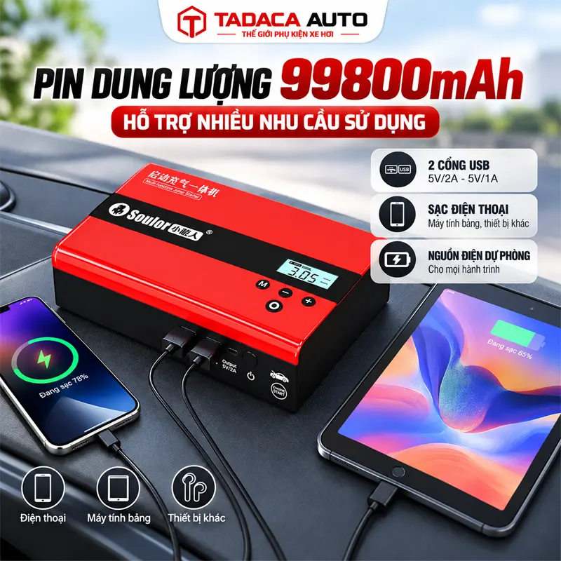 Pin dung lượng công bố 99.800mAh, hỗ trợ nhiều nhu cầu sử dụng  
