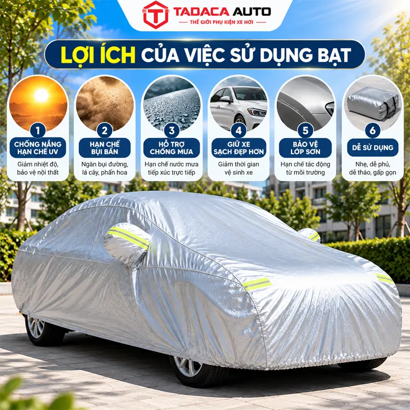 Lợi ích khi sử dụng bạt ô tô vải dù SEDAN hàng ngày