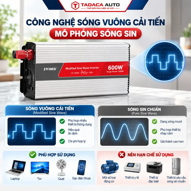 Công nghệ sóng vuông cải tiến – mô phỏng sóng sin