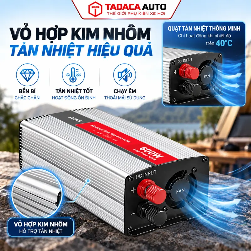 Vỏ hợp kim nhôm chắc chắn, hỗ trợ tản nhiệt