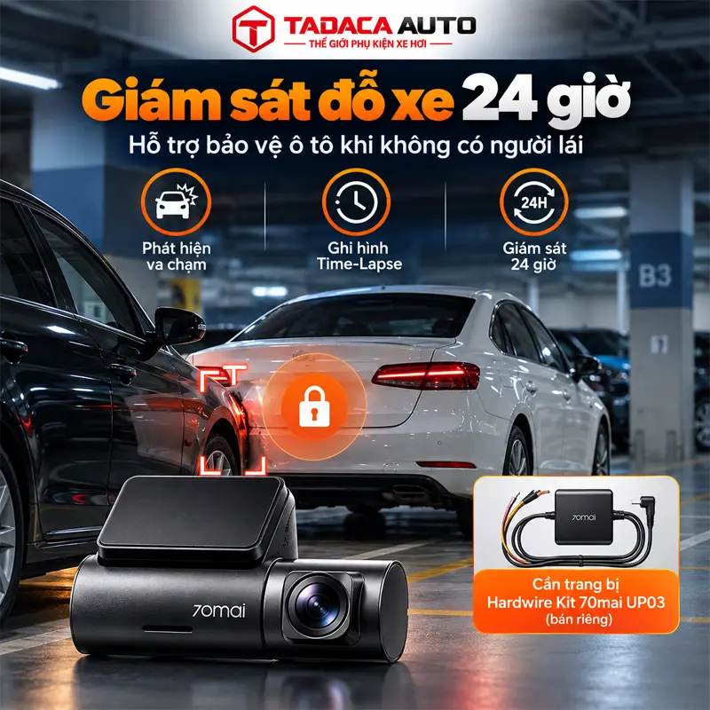 Giám sát đỗ xe 24 giờ, hỗ trợ bảo vệ ô tô khi không có người lái