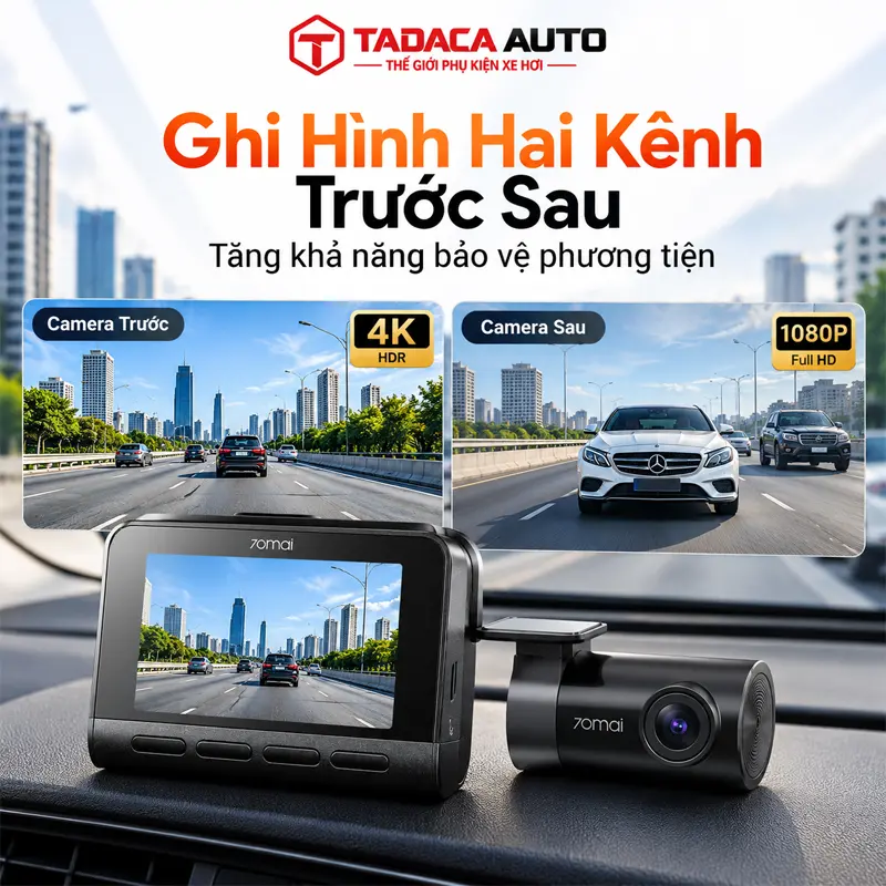 Ghi hình hai kênh trước sau, tăng khả năng bảo vệ phương tiện