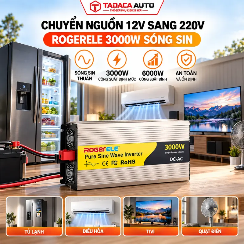 Công suất 3000W mạnh mẽ, đáp ứng nhiều nhu cầu sử dụng