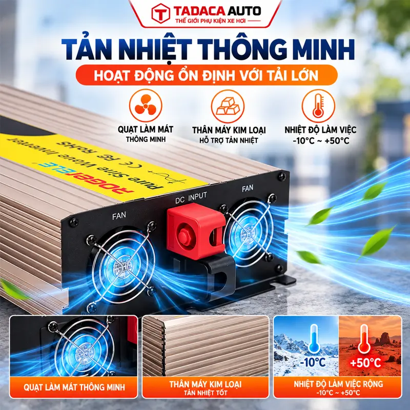 Thiết kế tản nhiệt thông minh, phù hợp làm việc với tải lớn