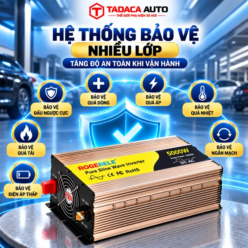 Hệ thống bảo vệ nhiều lớp, tăng độ an toàn khi vận hành  