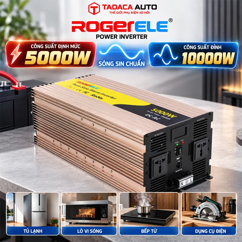 Công suất định mức 5000W siêu khủng 