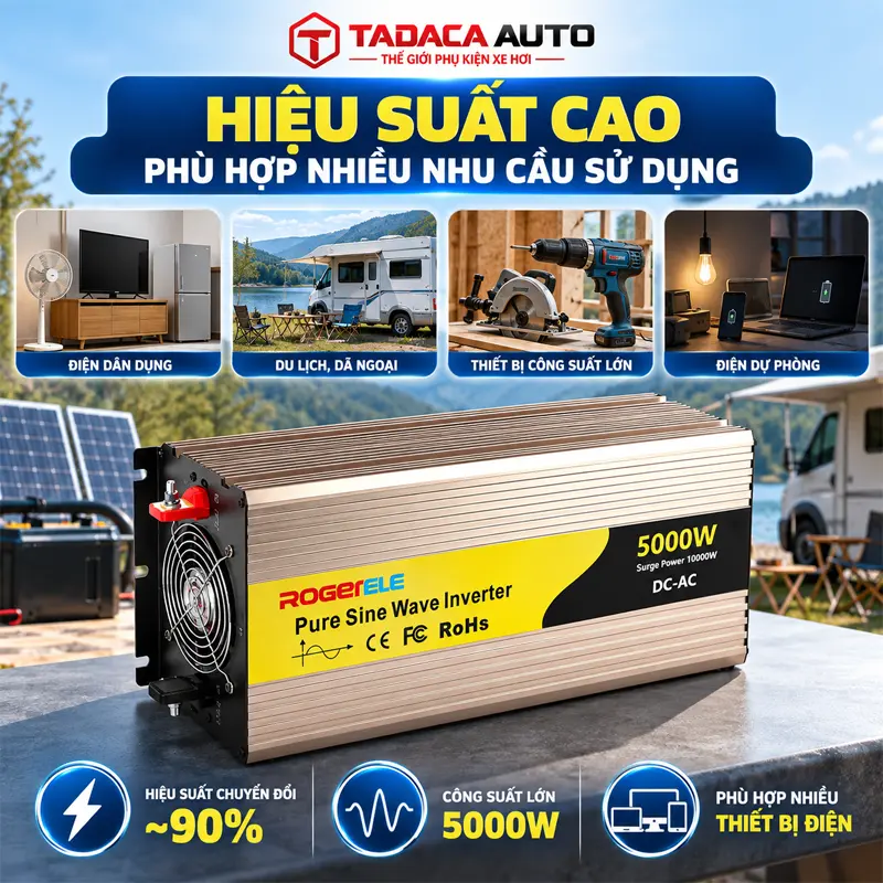 Hiệu suất cao, phù hợp nhiều nhu cầu sử dụng điện độc lập 