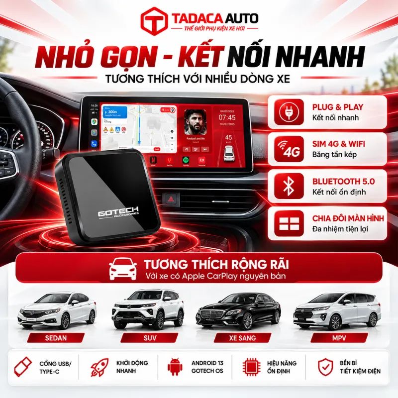 Tương thích với nhiều dòng xe hiện nay