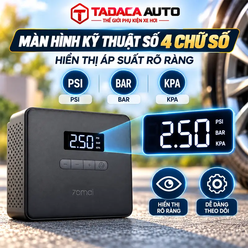 Màn hình kỹ thuật số 4 chữ số hiển thị áp suất rõ ràng