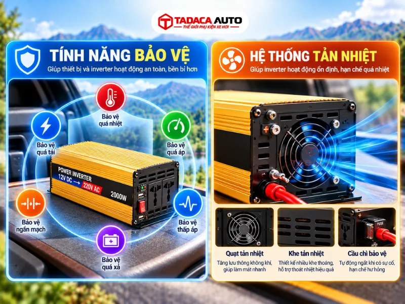 Kiểm tra tính năng bảo vệ và tản nhiệt