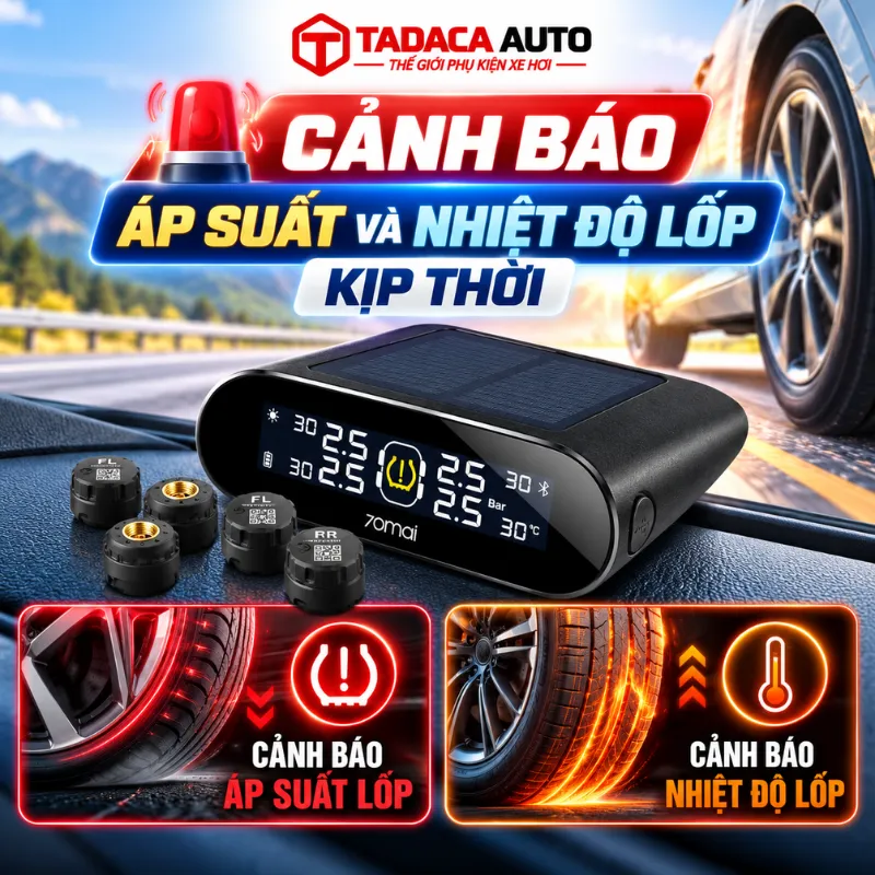 Cảnh báo áp suất và nhiệt độ lốp kịp thời