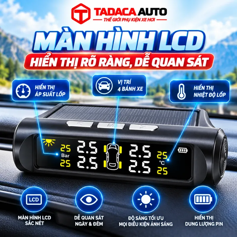 Màn hình LCD hiển thị rõ ràng, dễ quan sát