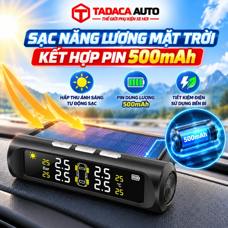 Sạc năng lượng mặt trời kết hợp pin 500mAh