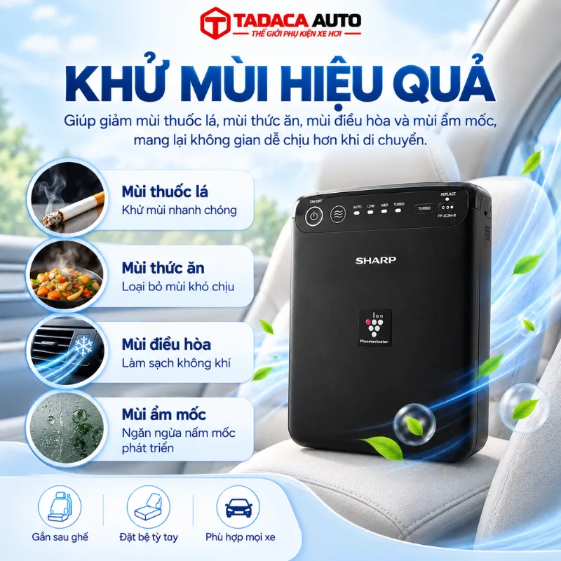 Bộ lọc 3 lớp hỗ trợ lọc bụi và khử mùi