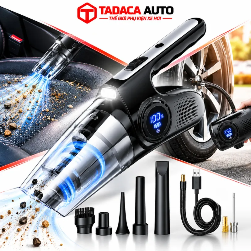 Máy hút bụi bơm lốp ô tô 4 in 1