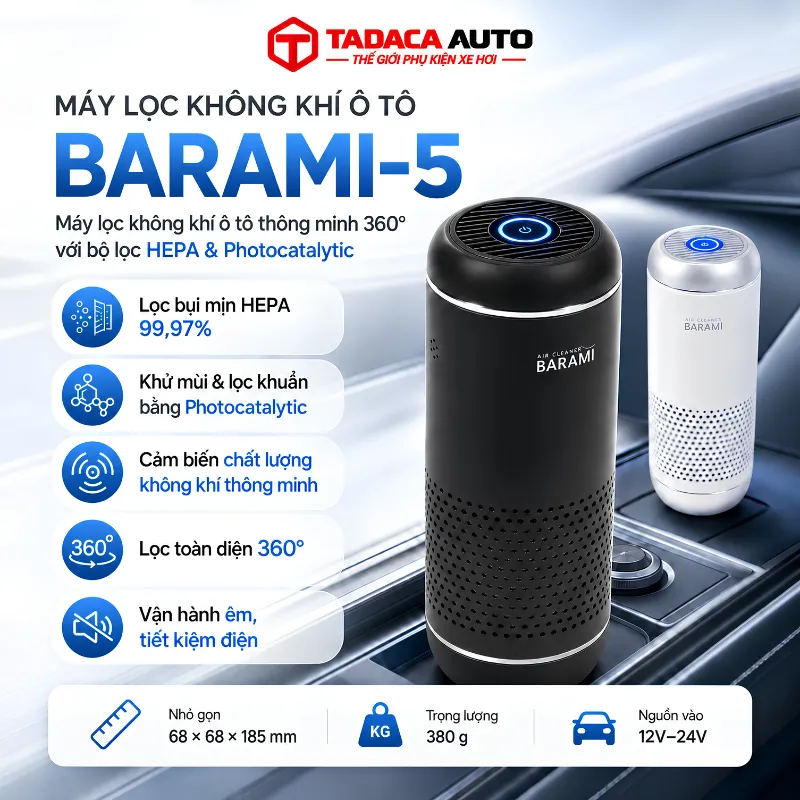 Máy lọc không khí ô tô BARAMI-5 chính hãng