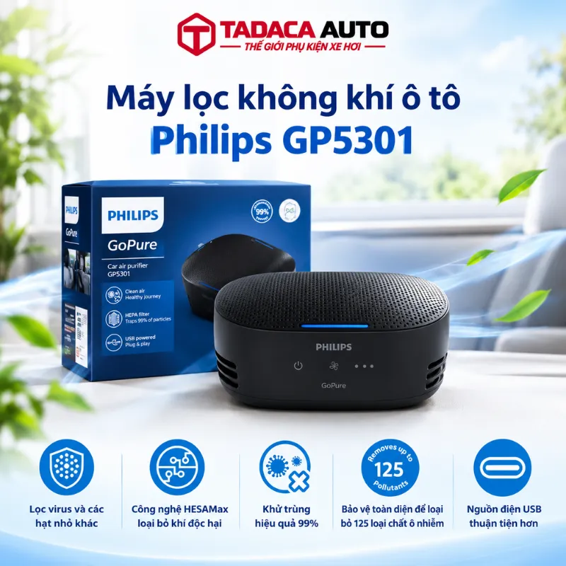 Máy Lọc Không Khí Ô Tô Philips GP5301 Chính Hãng