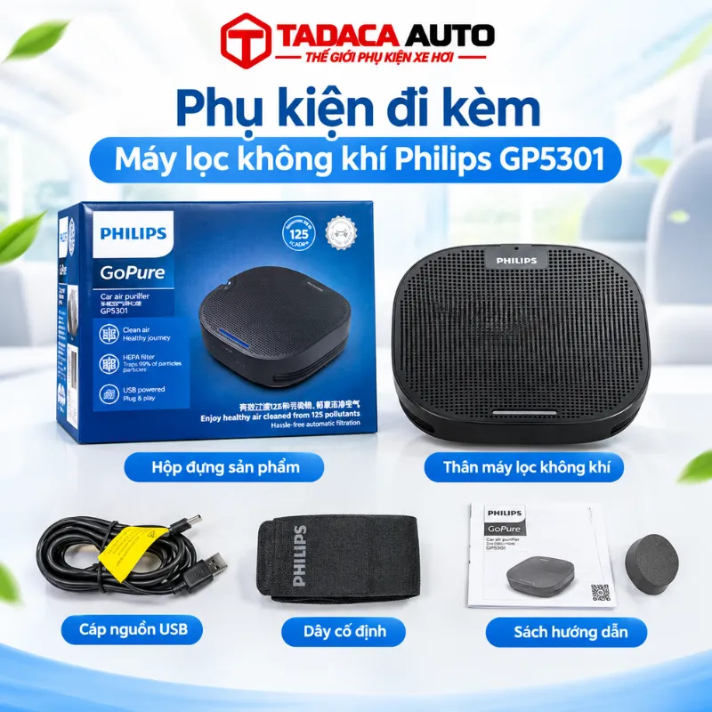 Phụ kiện Máy Lọc Không Khí Ô Tô Philips GP5301 Chính Hãng