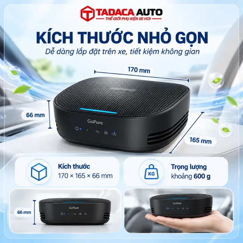 Thiết kế nhỏ gọn, tự động bật tắt