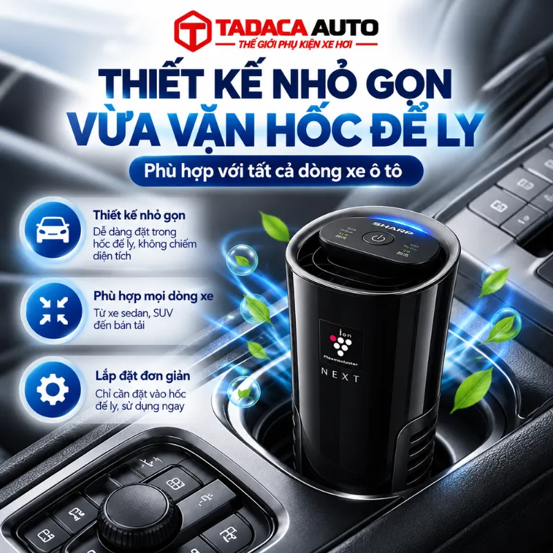 Thiết kế dạng cốc, nhỏ gọn dễ bố trí
