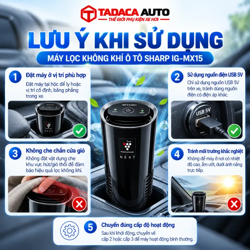 Lưu ý khi sử dụng máy lọc không khí Sharp IG-MX15