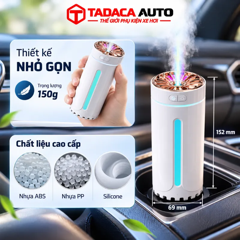 Thiết kế nhỏ gọn, dễ bố trí trong xe