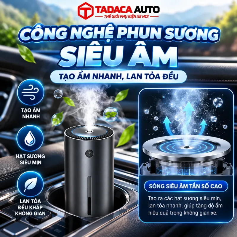 Công nghệ phun sương siêu âm tạo ẩm nhanh