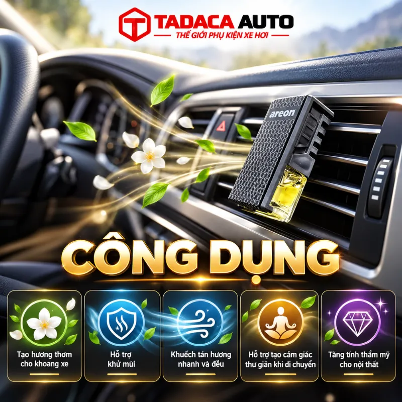 Công dụng của nước hoa kẹp cửa gió ô tô Areon Romance
