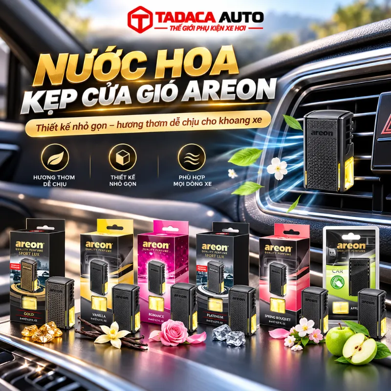 Nước hoa kẹp cửa gió ô tô Areon
